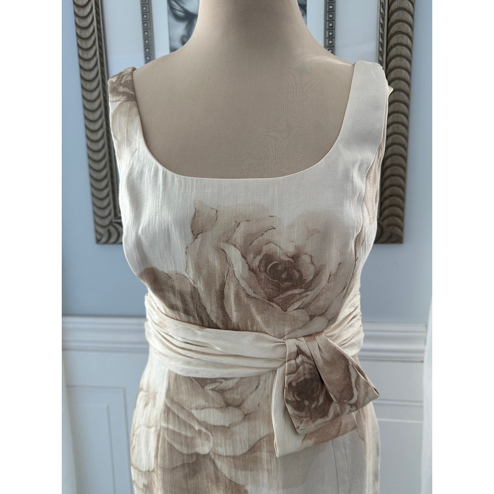 NWT Jones New York Sheath Dress Jacket Set Cream Floral Mother of Bride Size 4 - Picture 2 of 8